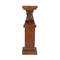 Brown Polystone Traditional Pedestal Table, 25" x 8" x 9"